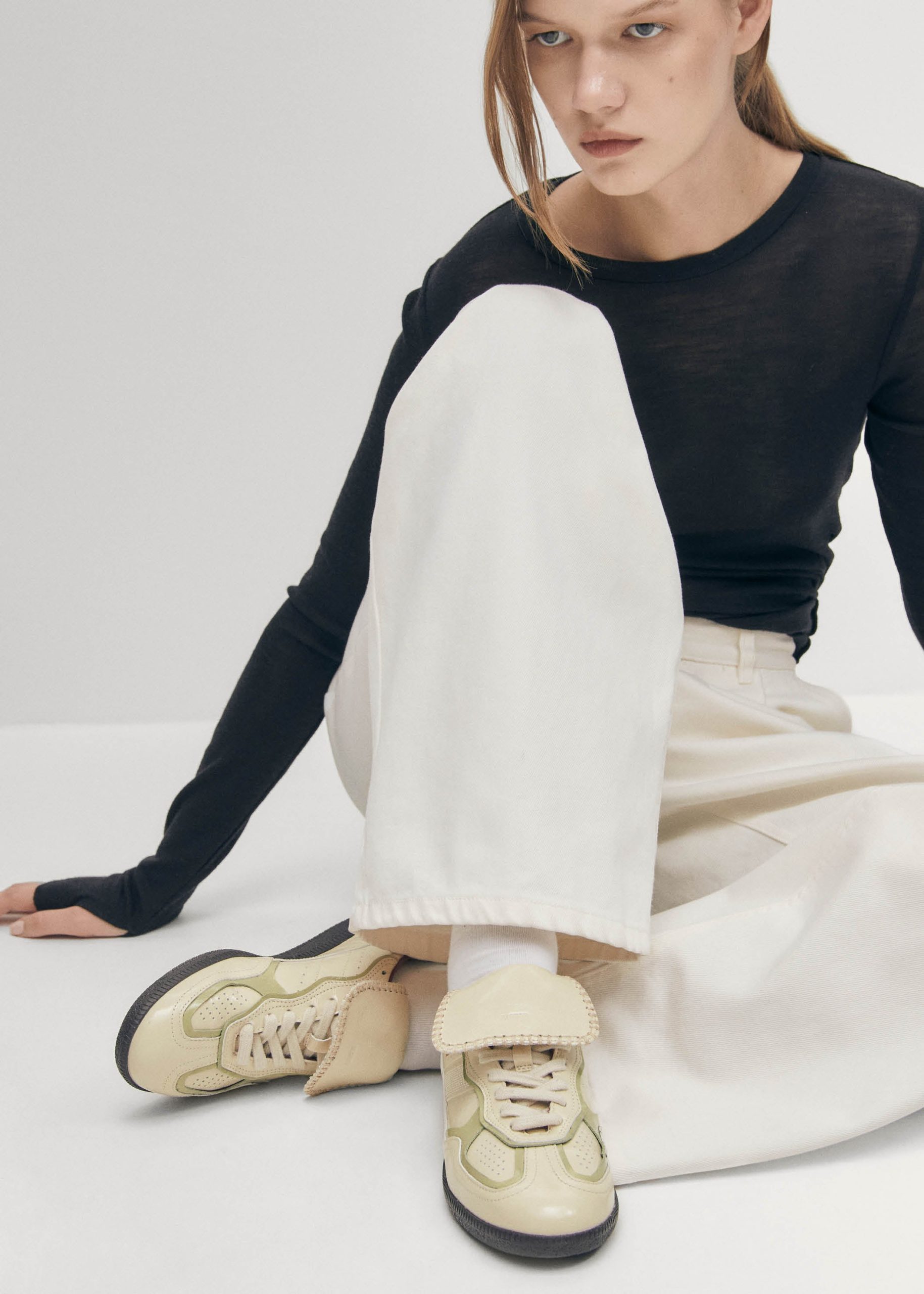 Tb.490 Club Patent Cream Leather Sneakers - Image 2