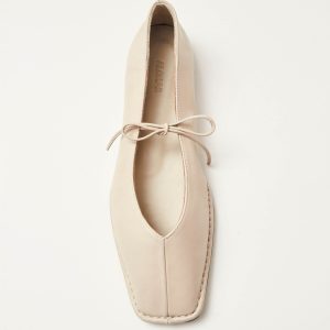 Sway Cream Leather Ballet Flats