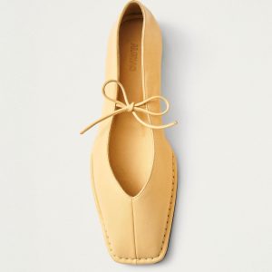 Sway Vanilla Leather Ballet Flats