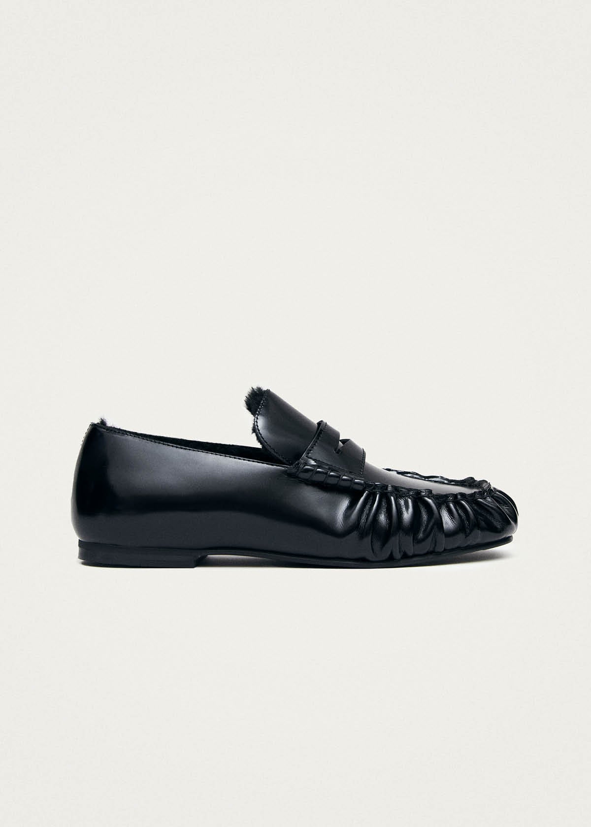 Aven Soft Black Leather Loafers