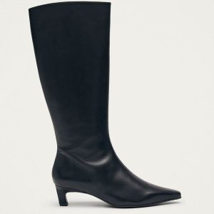Gema Black Leather Boots