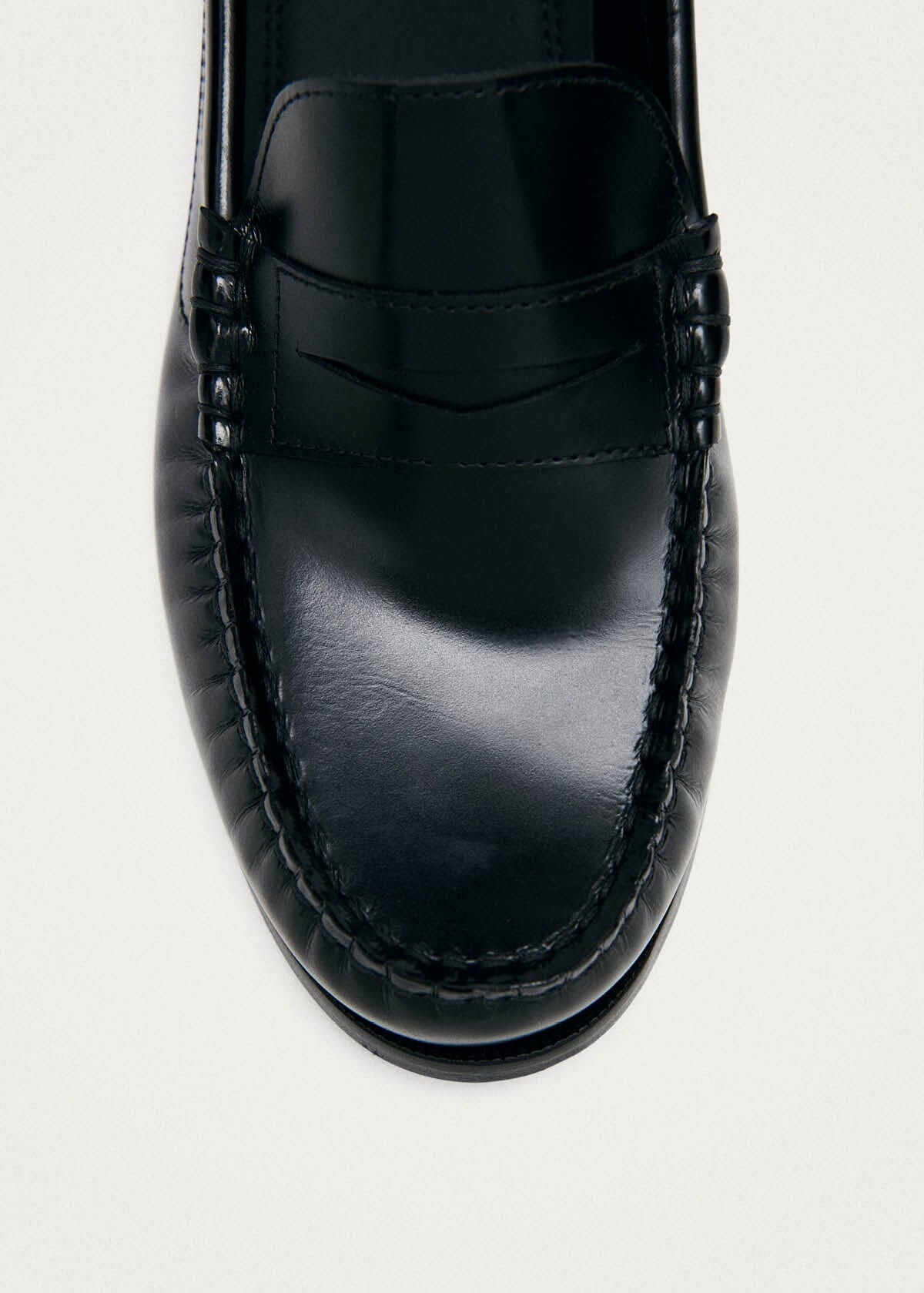 Rivet Black Leather Loafers - Image 7