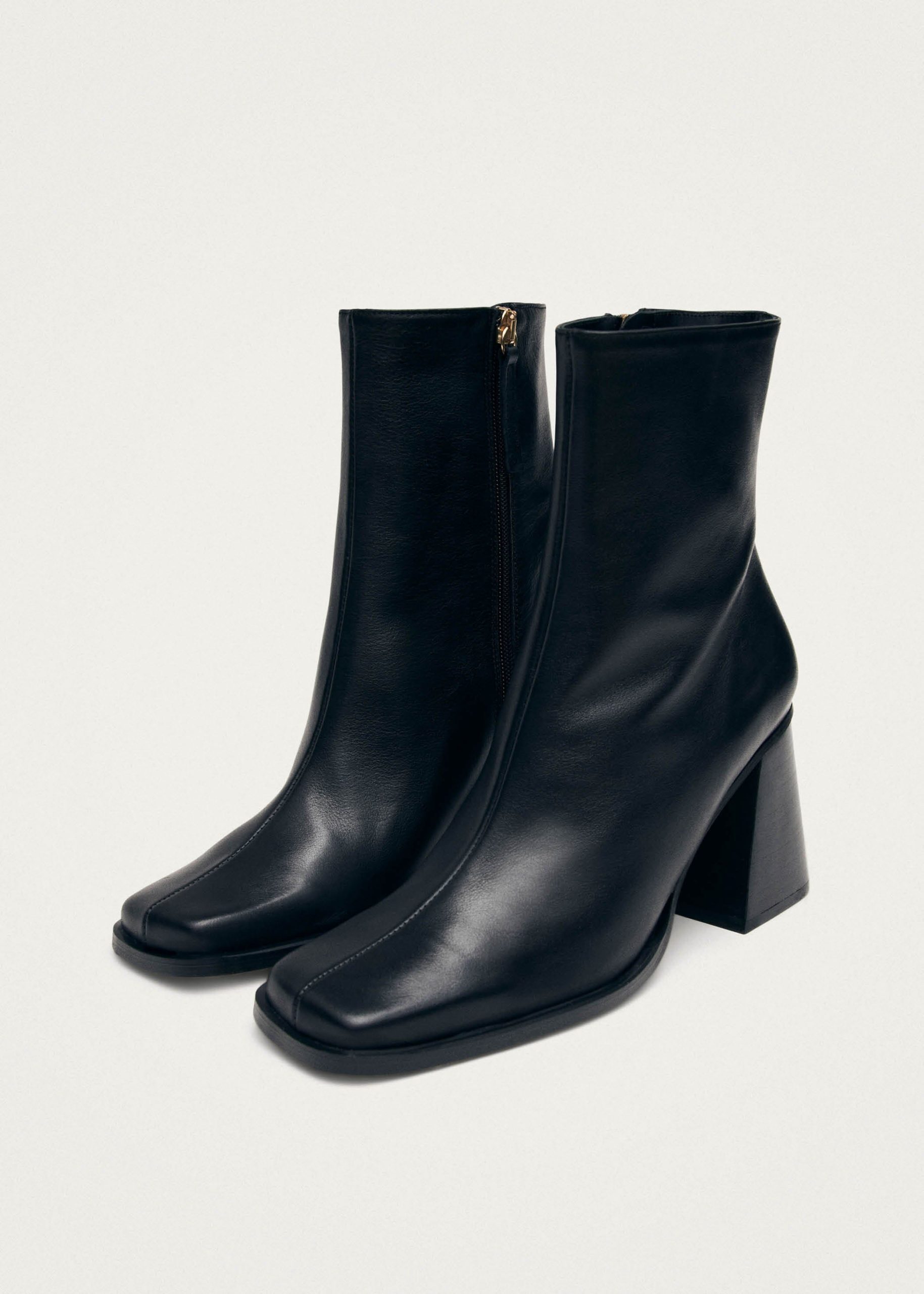 South Black Leather Ankle Boots - Image 5