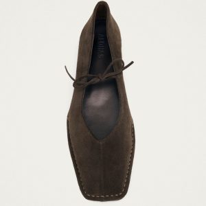 Sway Suede Coffee Brown Leather Ballet Flats