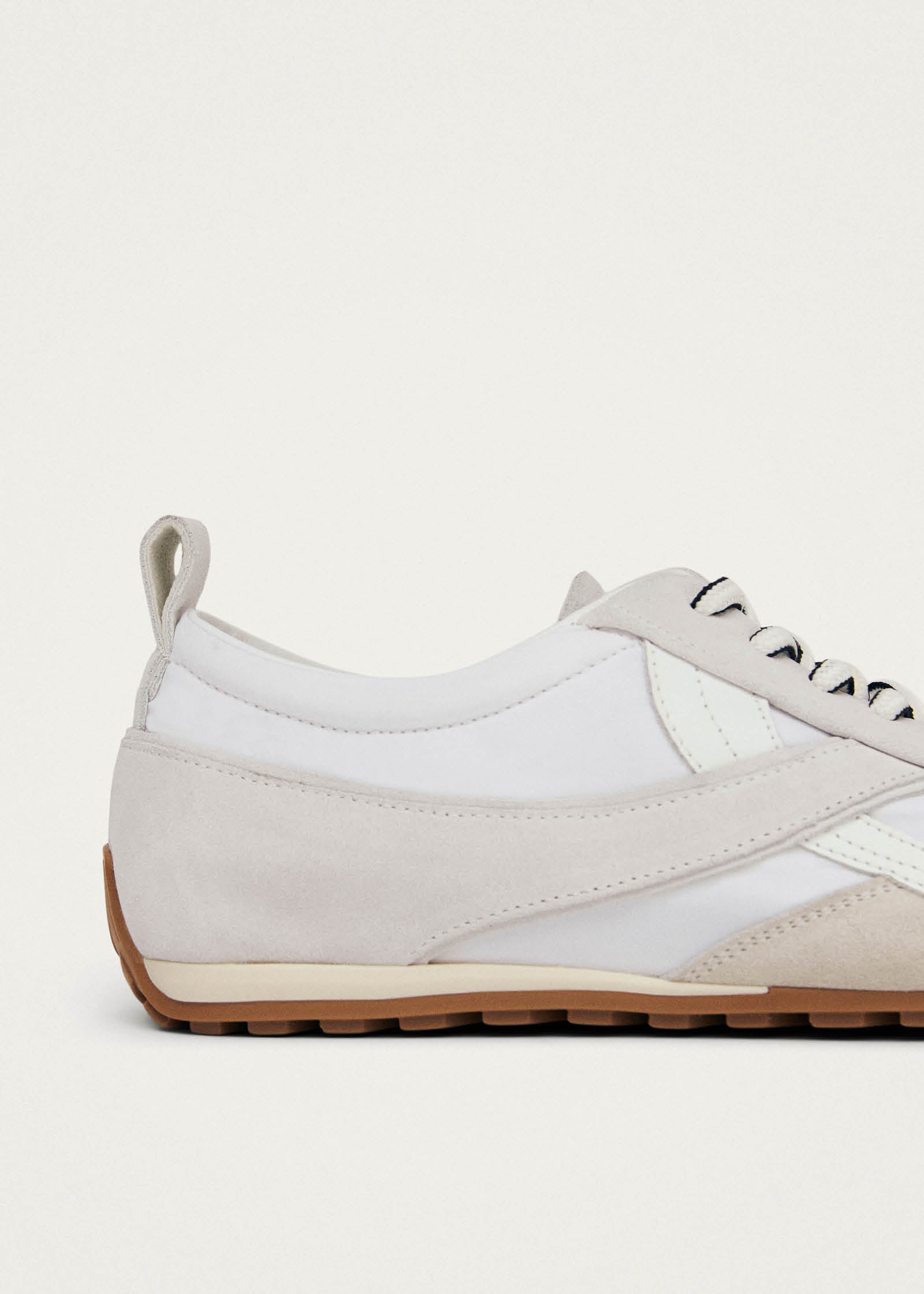 Tb.304 Nylon All White Leather Sneakers - Image 8