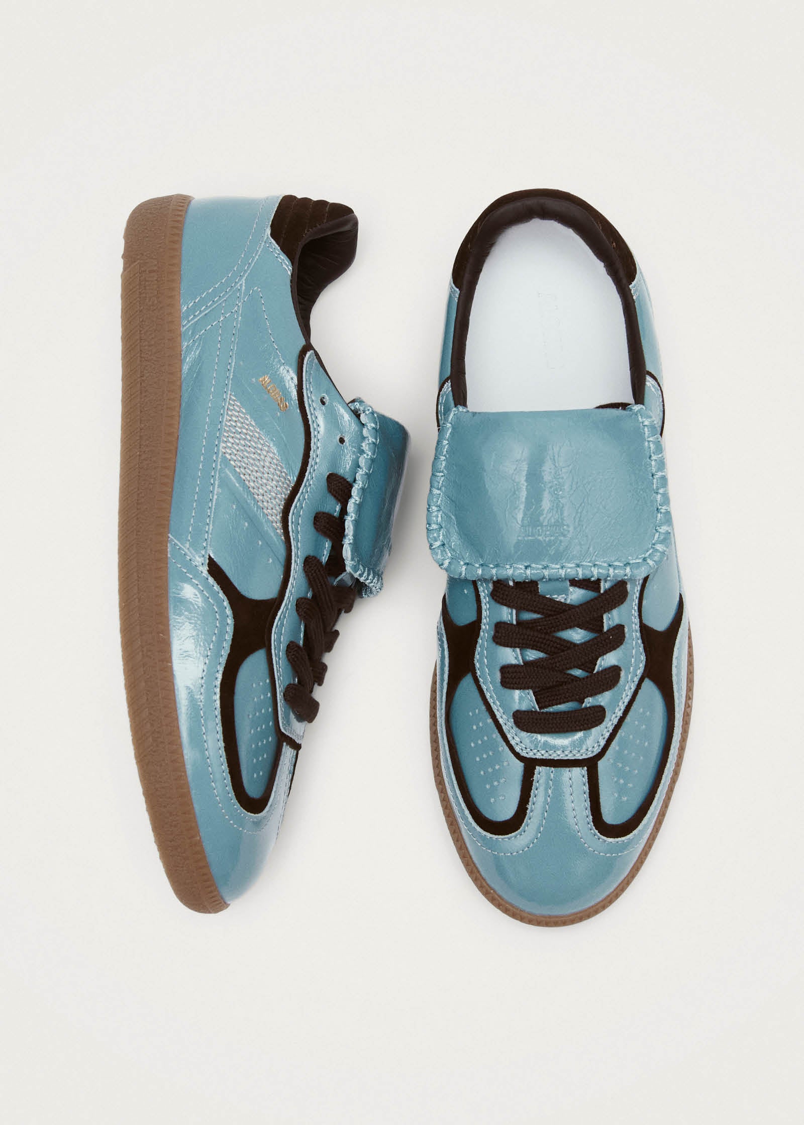 Tb.490 Club Grey Blue Patent Leather Sneakers - Image 5
