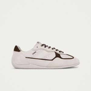 Tb.91 Suede Cream Leather Sneakers