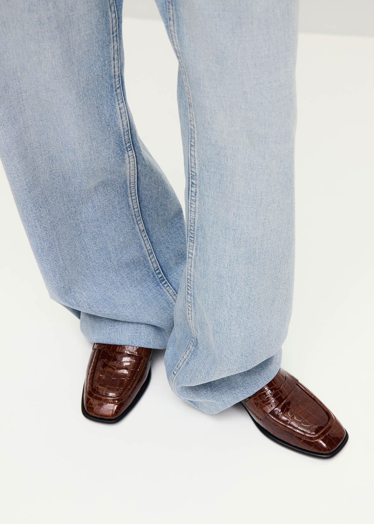 Zaha Alli Brown Leather Loafers - Image 2