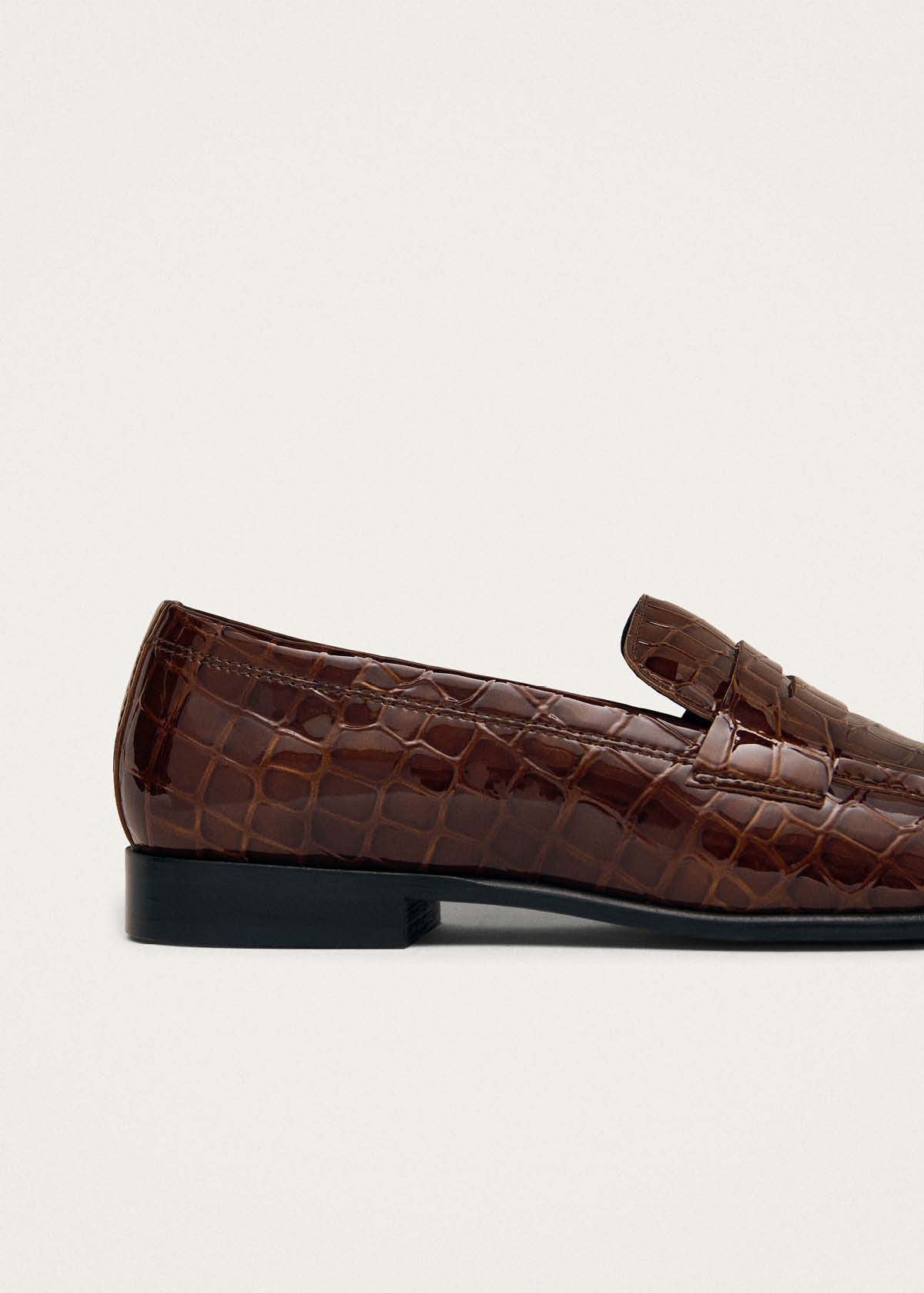 Zaha Alli Brown Leather Loafers - Image 8